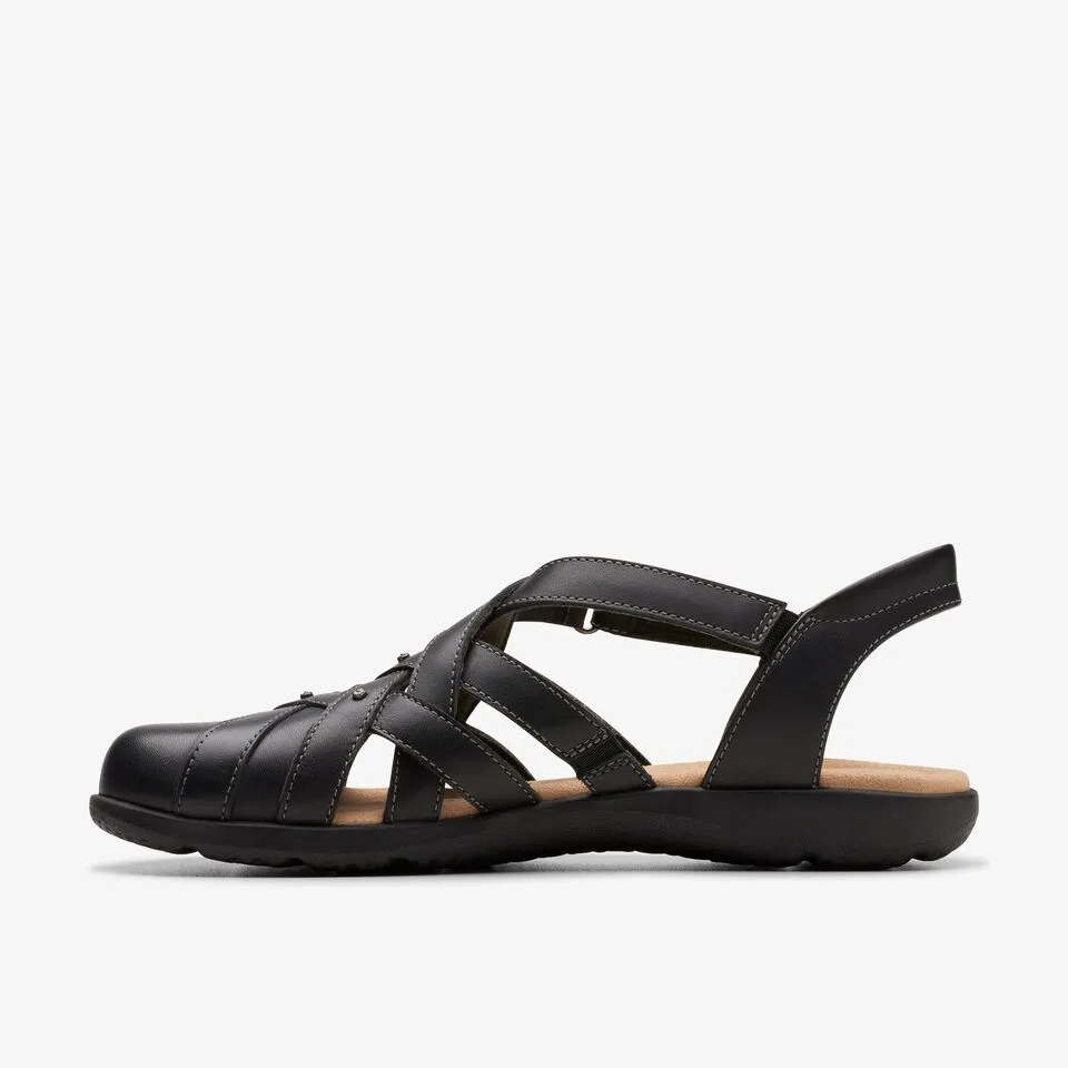 Clarks Women's Elizabelle Sea Black | Tan Leather