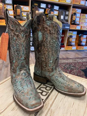 Corral Metallic Bronze/Turquoise Glitter Boot