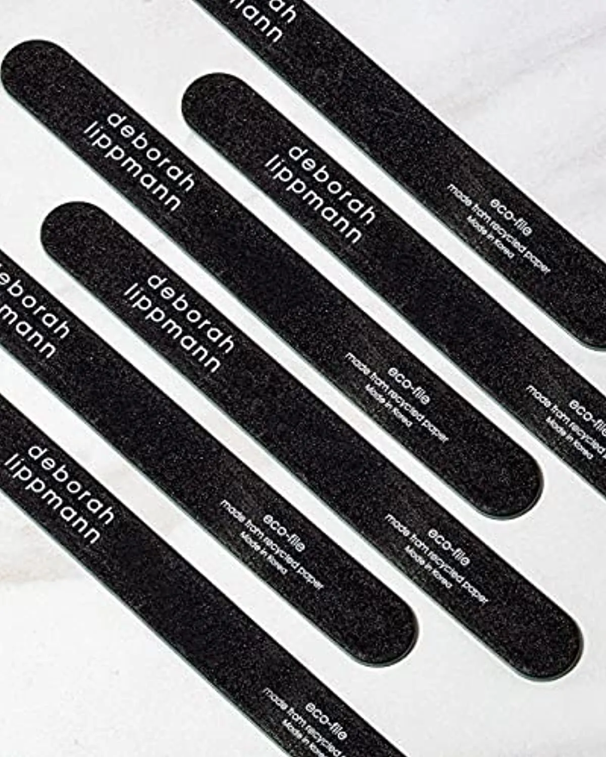Deborah Lippmann Eco File Nail Set | Pack of 5 Professional Emery Boards | 7 Inch File with Durable 240 Grit Emery Board | Made from Recycled Paper