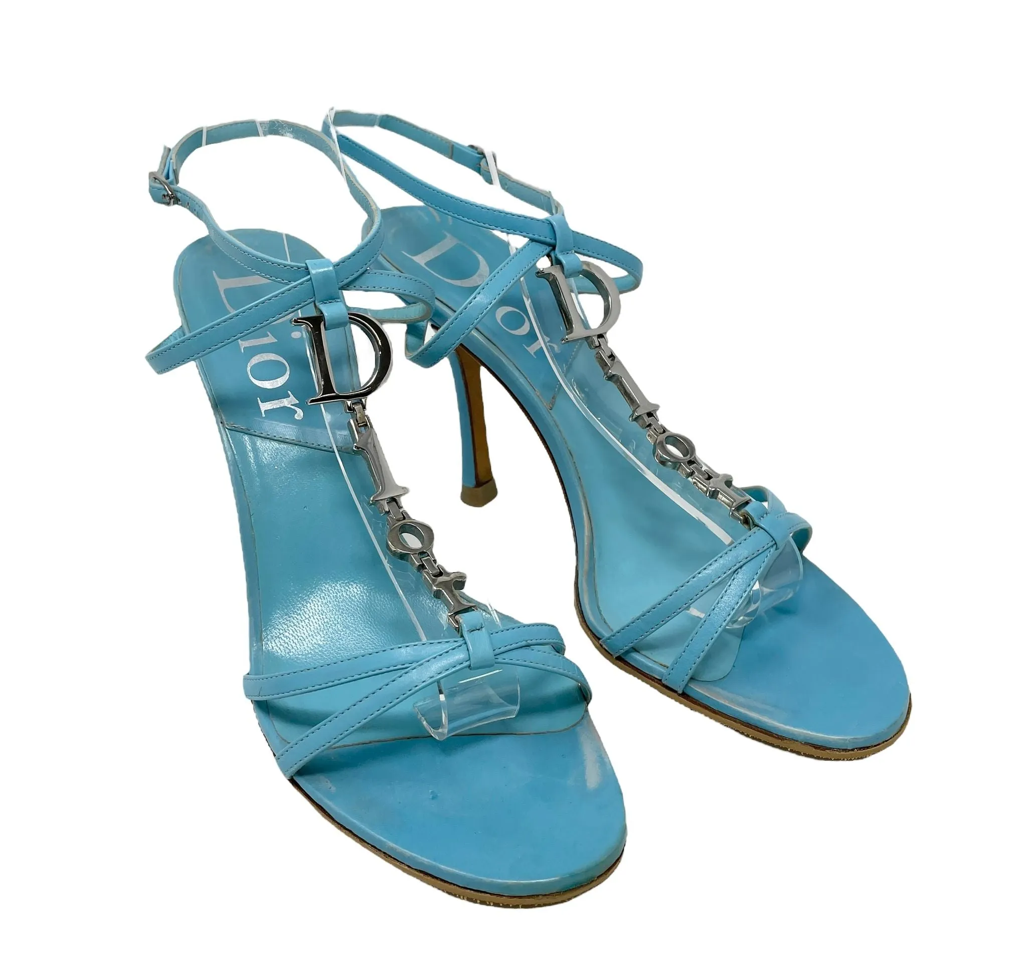 Dior Blue Logo Hardware Heels
