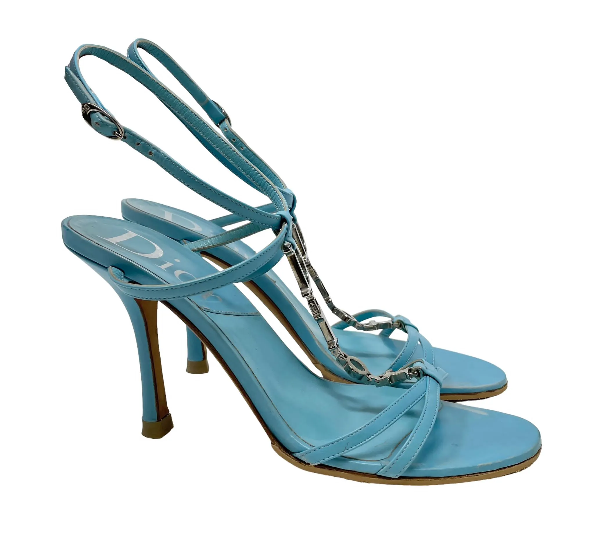 Dior Blue Logo Hardware Heels