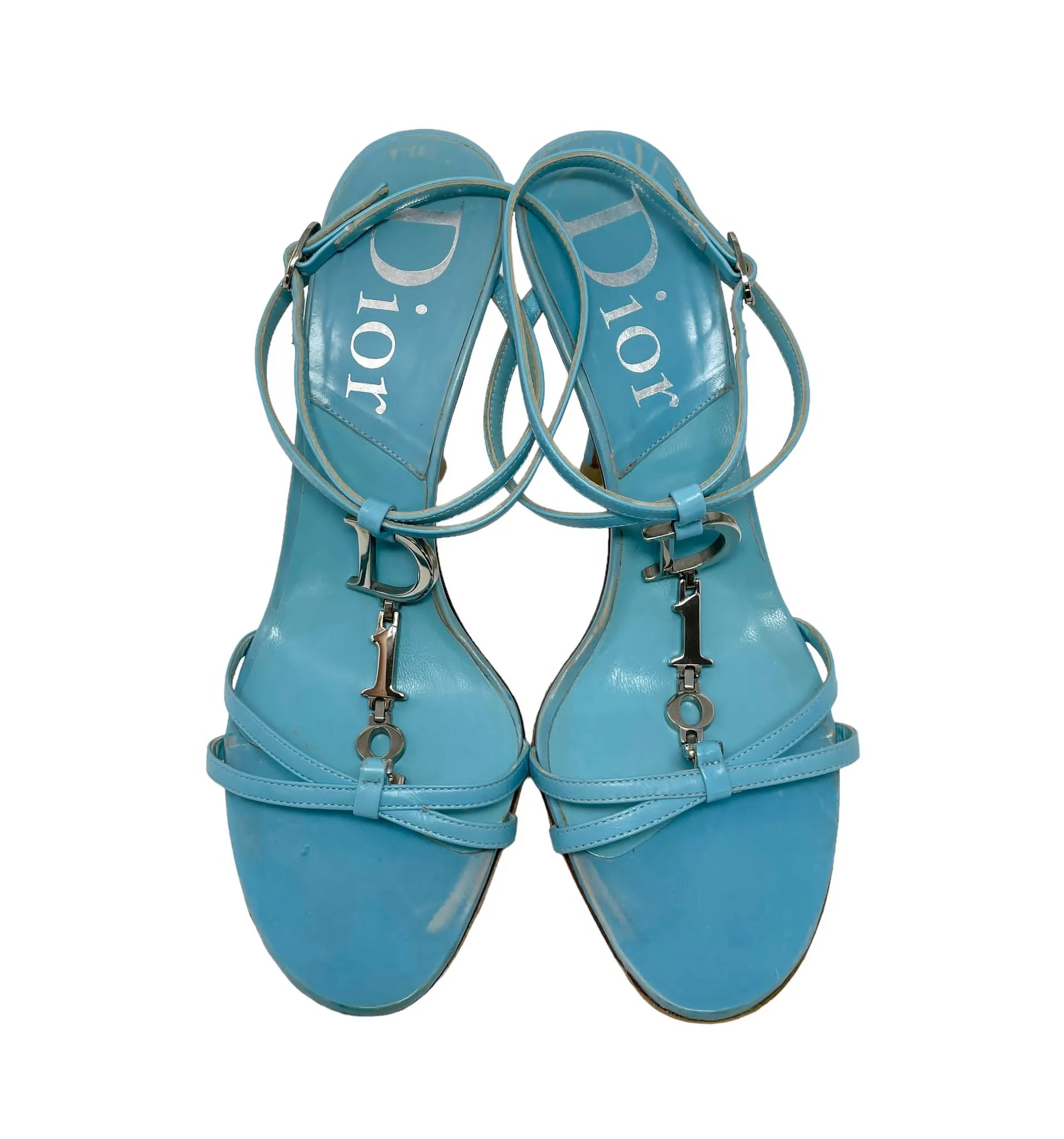 Dior Blue Logo Hardware Heels