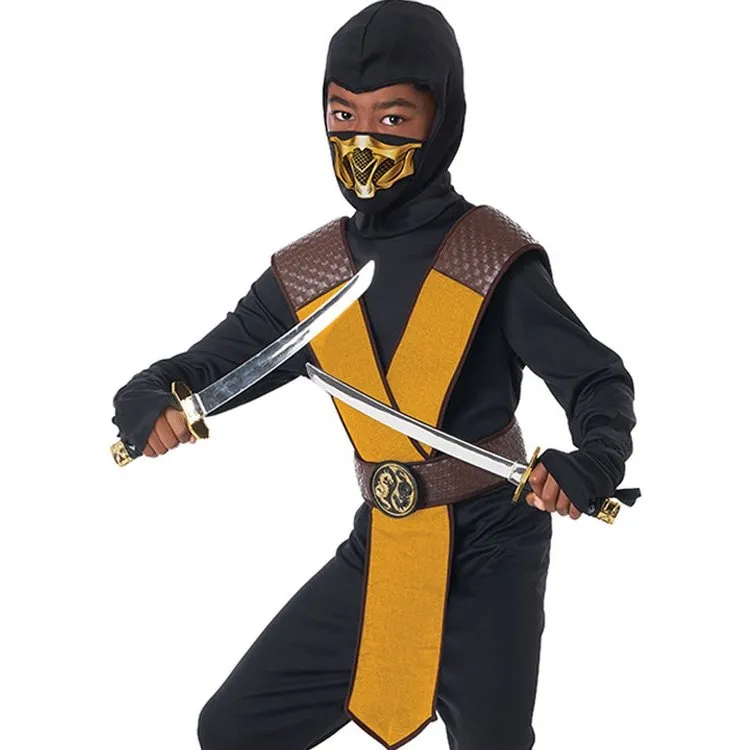 Dragon Master Yellow Ninja Boys Costume