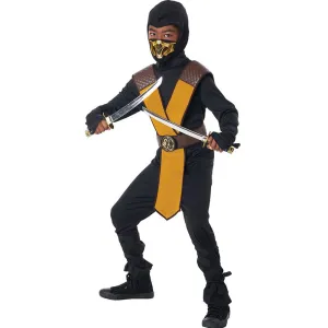 Dragon Master Yellow Ninja Boys Costume