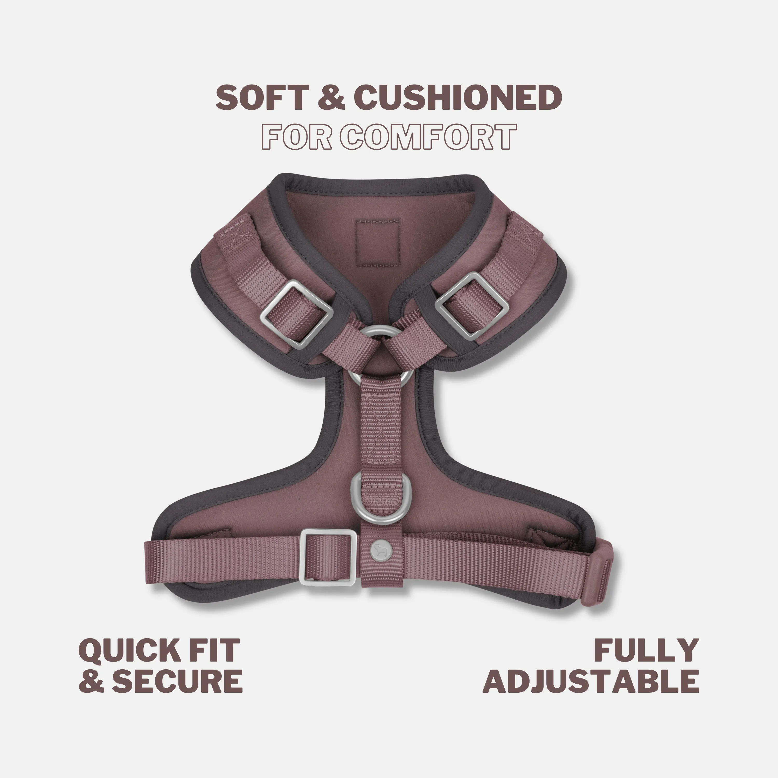 Easy Fit Nylon Fabric Cushioned Dog Harness | Russet Brown