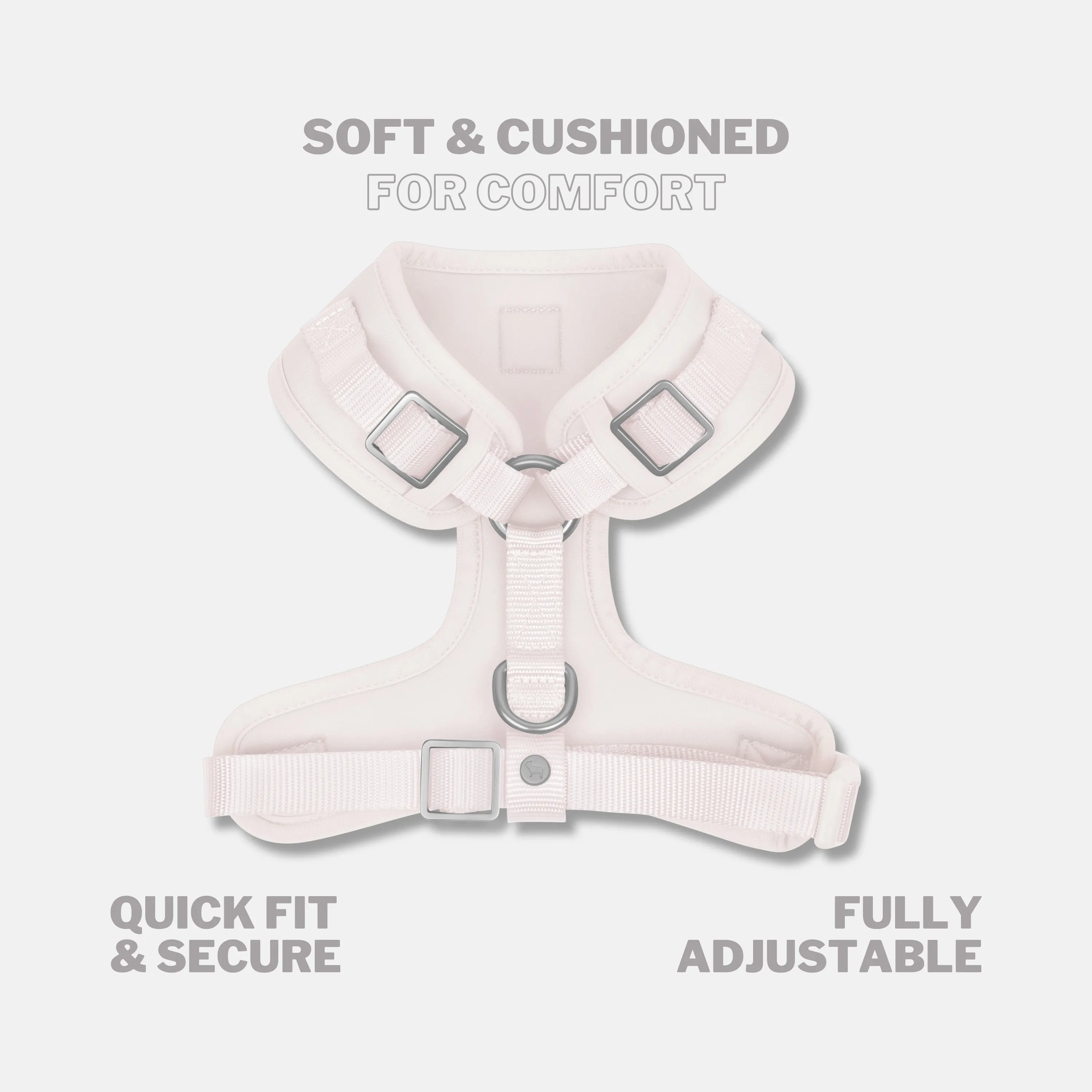 Easy Fit Nylon Fabric Cushioned Dog Harness | Vanilla Cream