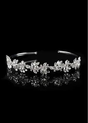 Elegant Alloy Wedding Tiara With Rhinestones
