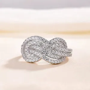 Elegant Anniversary Simulated Diamond Wedding Band