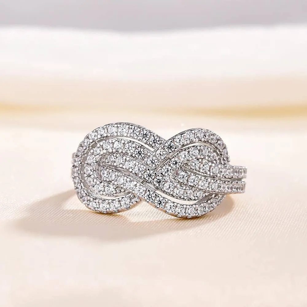 Elegant Anniversary Simulated Diamond Wedding Band