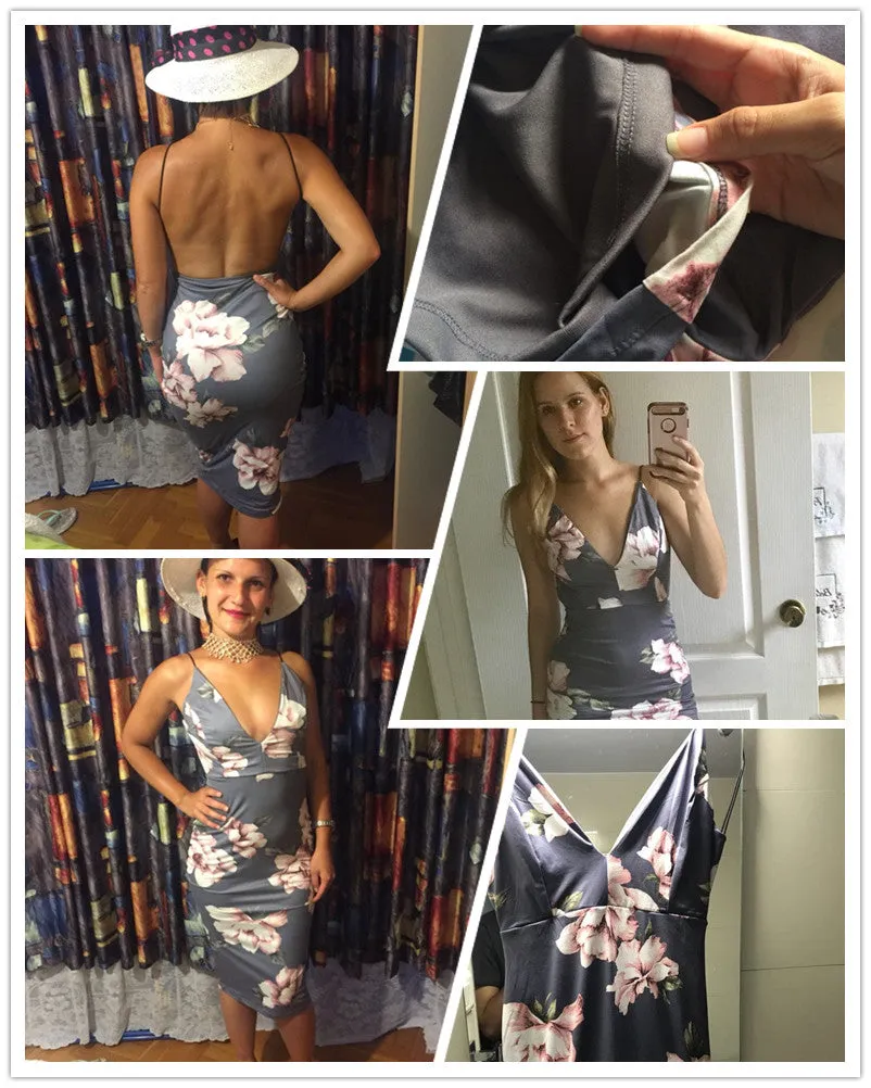 Elegant  Backless Midi Dress
