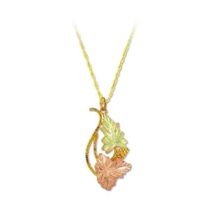 Elegant Foliage VI - Black Hills Gold Pendant
