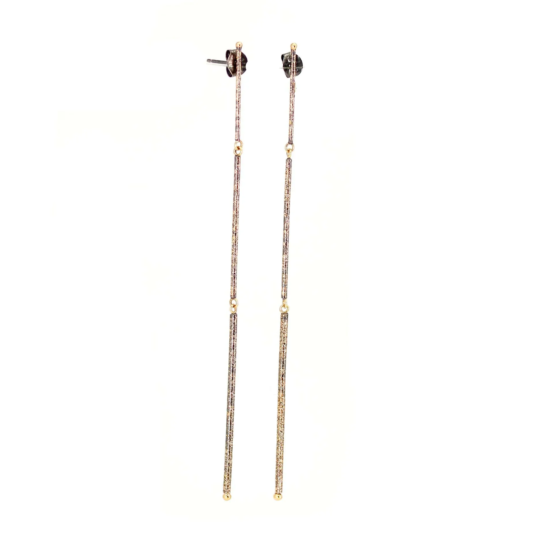 Elegant Gold Dust Line Earrings