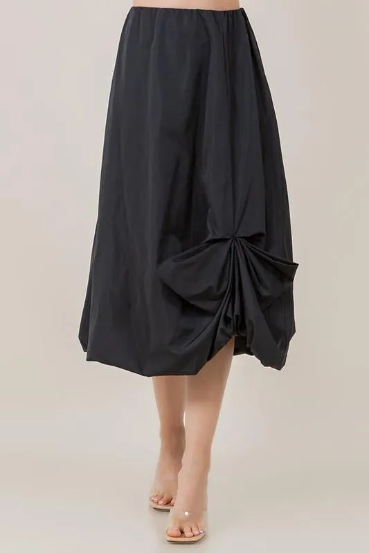 Elegant Knot Midi Skirt