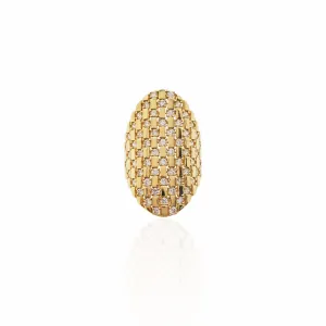 Elegant Long Finger CZ Ring (14K).