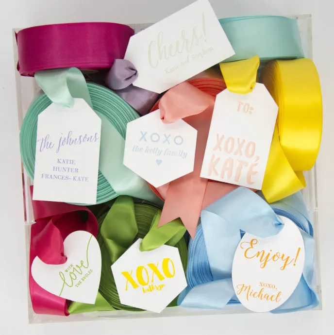 Elegant Name Letterpress Personalized Gift Tag - T39