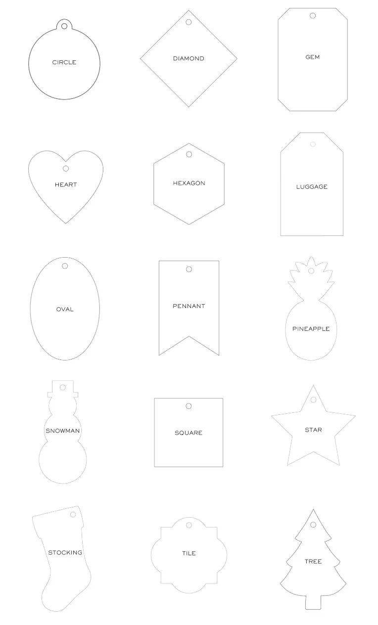 Elegant Name Letterpress Personalized Gift Tag - T39
