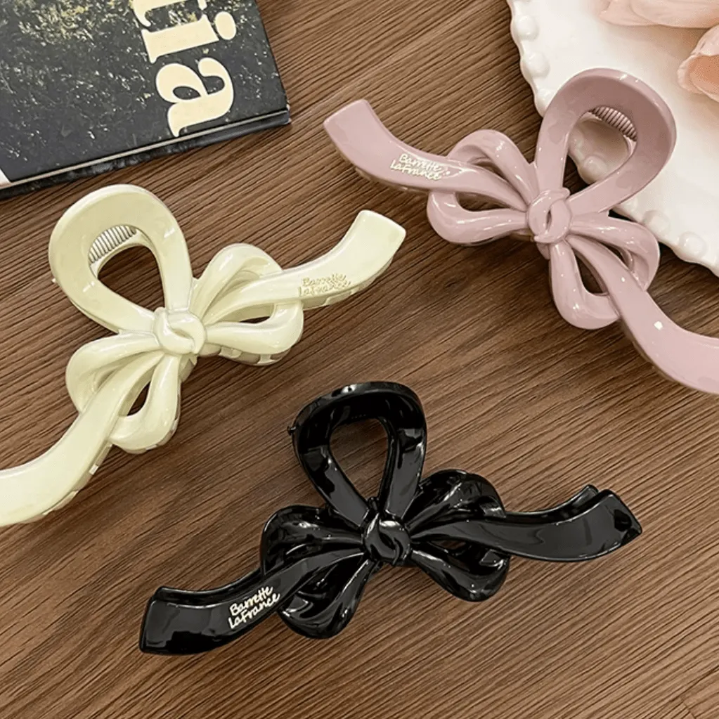 Elegant Ribbon Bowknot Hair Claw Clip