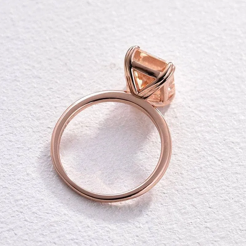 Elegant Rose Gold Champagne Engagement Ring