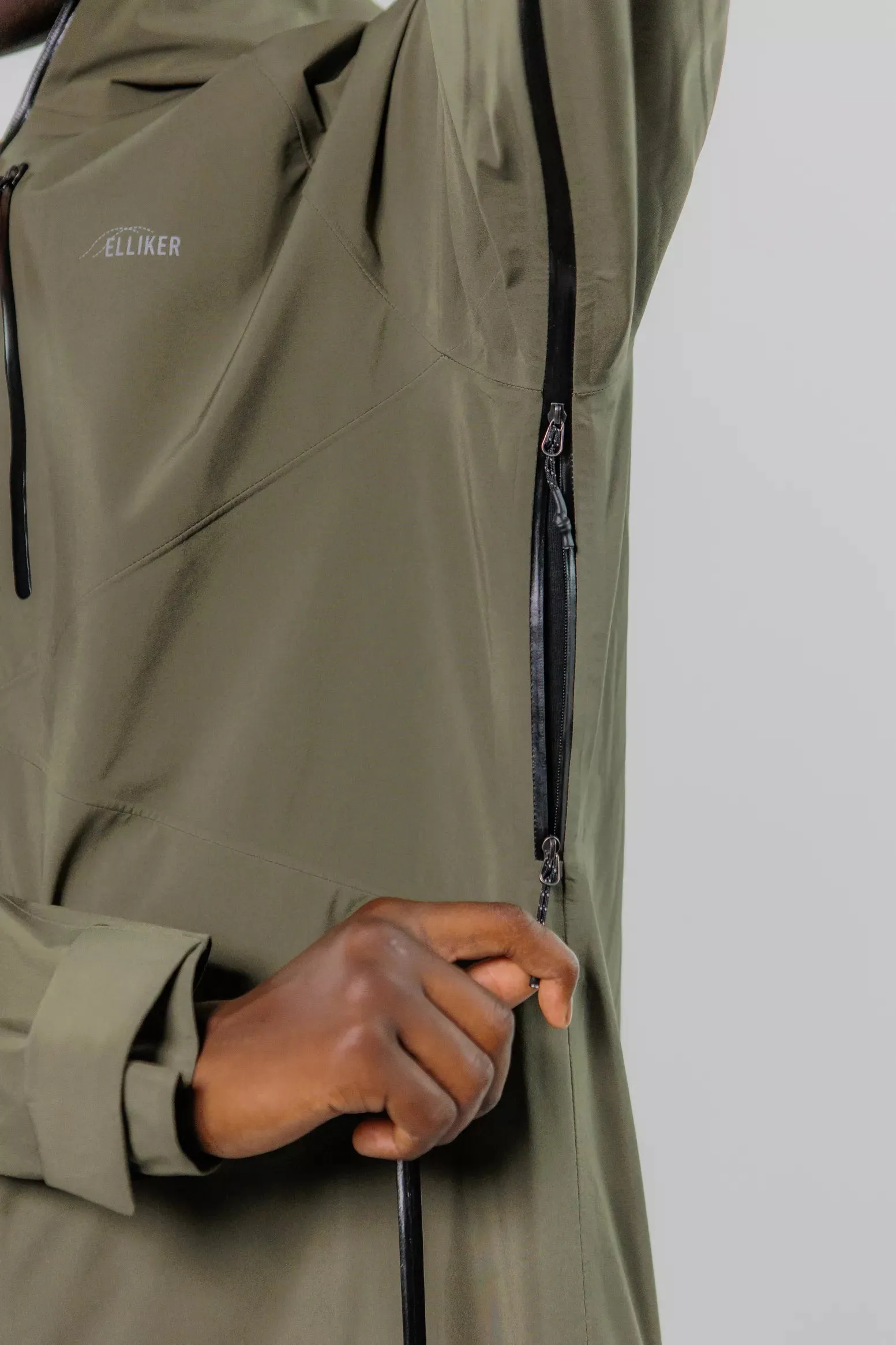 Elliker Mens Ayre shel waterproofl jacket - olive