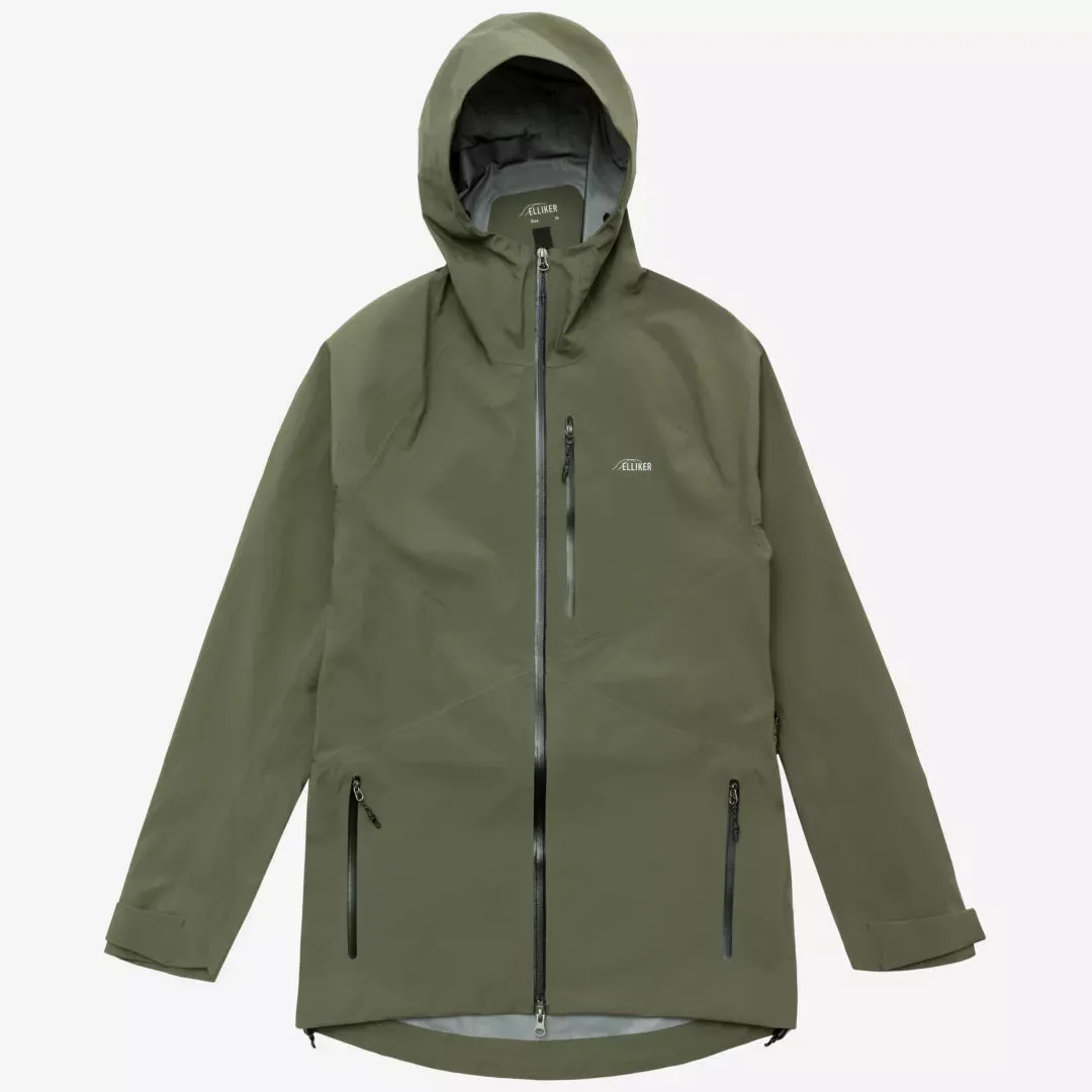 Elliker Mens Ayre shel waterproofl jacket - olive