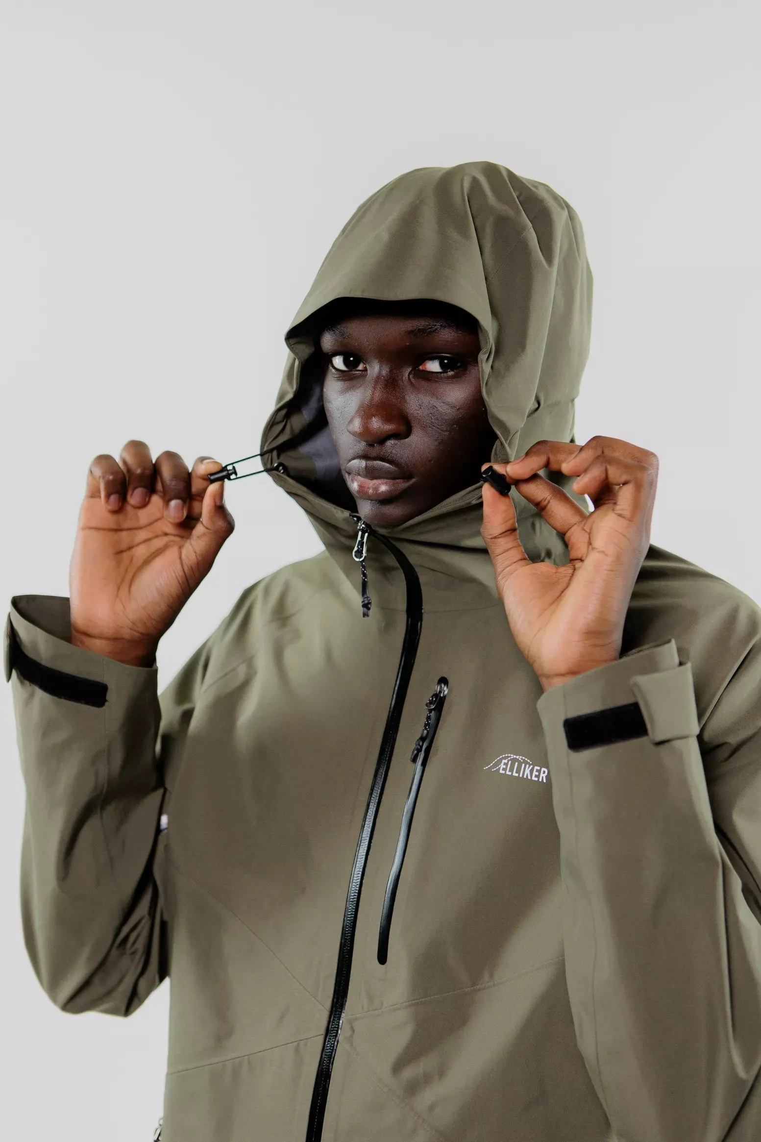 Elliker Mens Ayre shel waterproofl jacket - olive