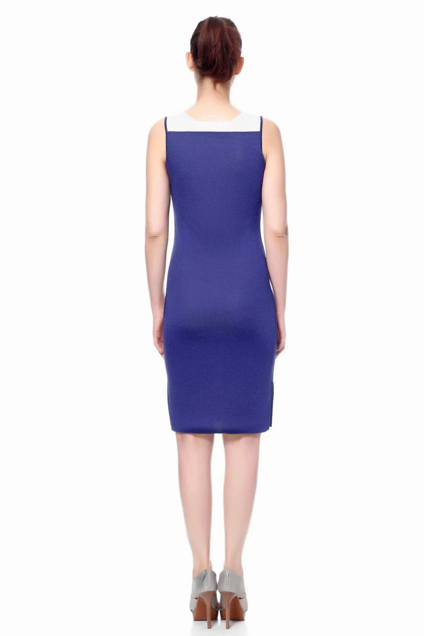 Estee Elegant V-Neck Sleeveless Reversible Dress