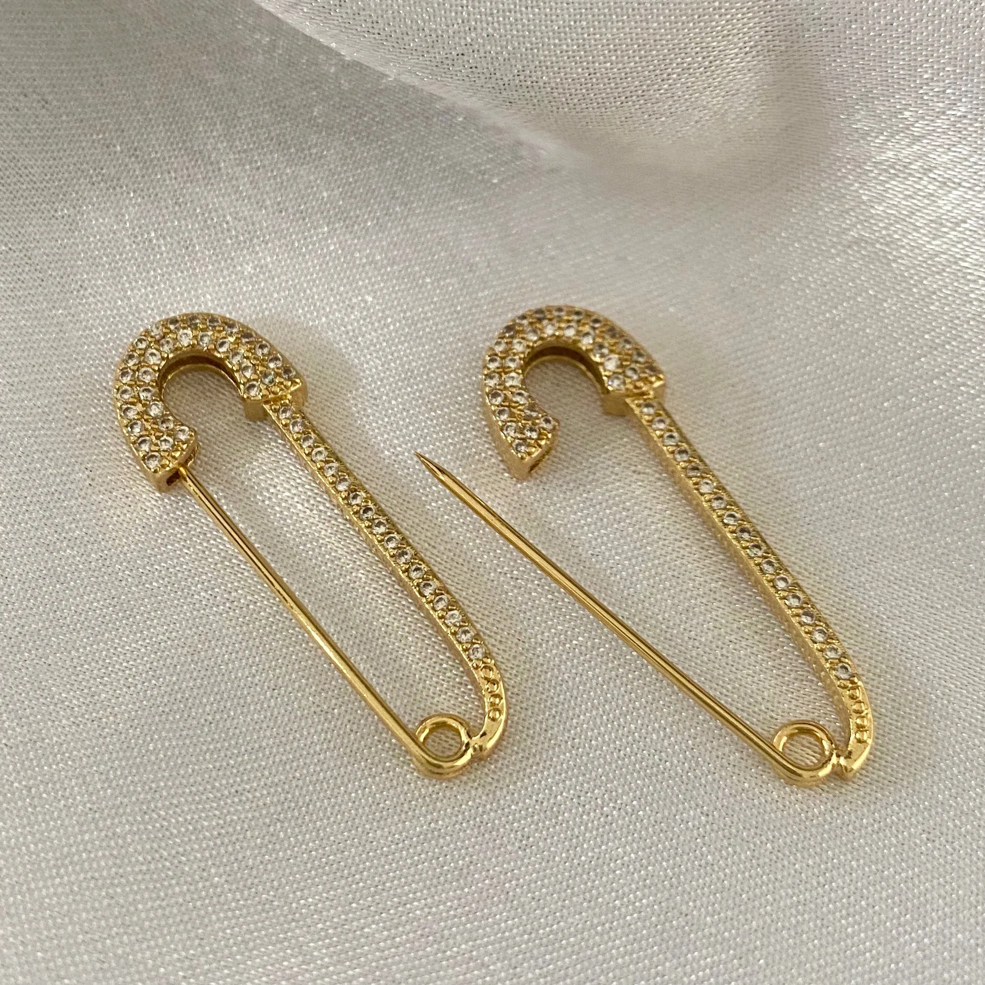Evie Safety Pin Earrings