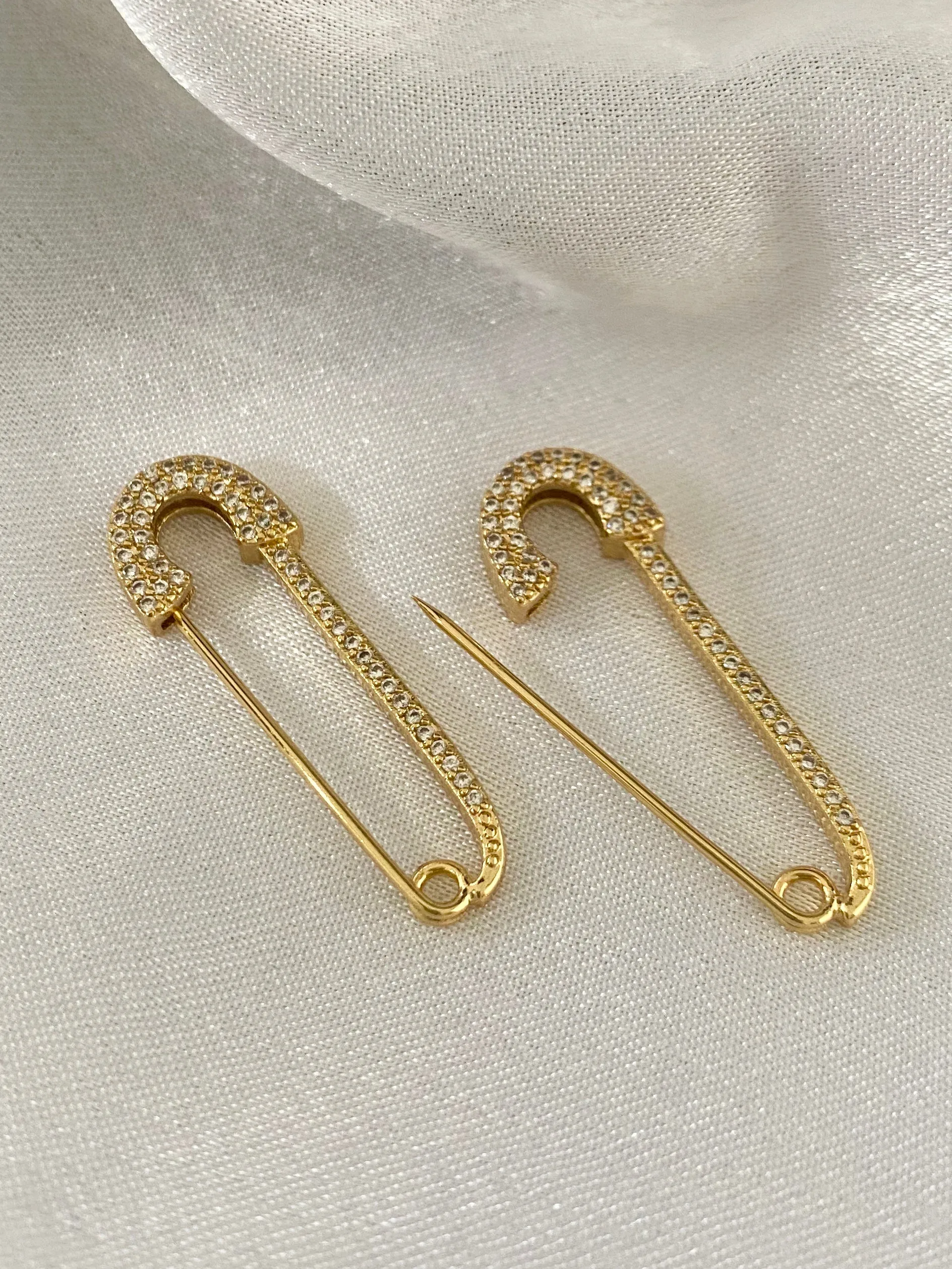 Evie Safety Pin Earrings
