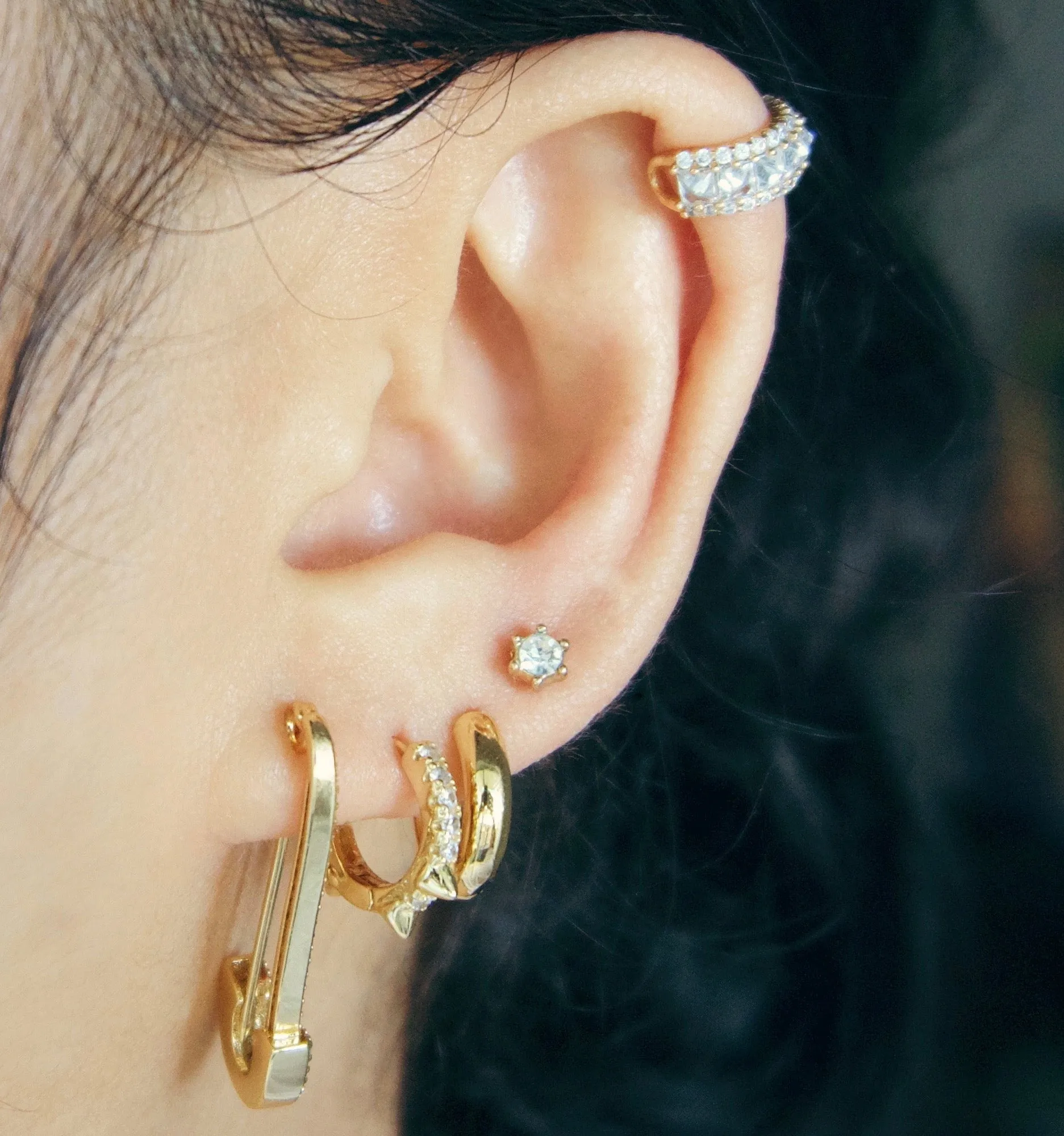 Evie Safety Pin Earrings