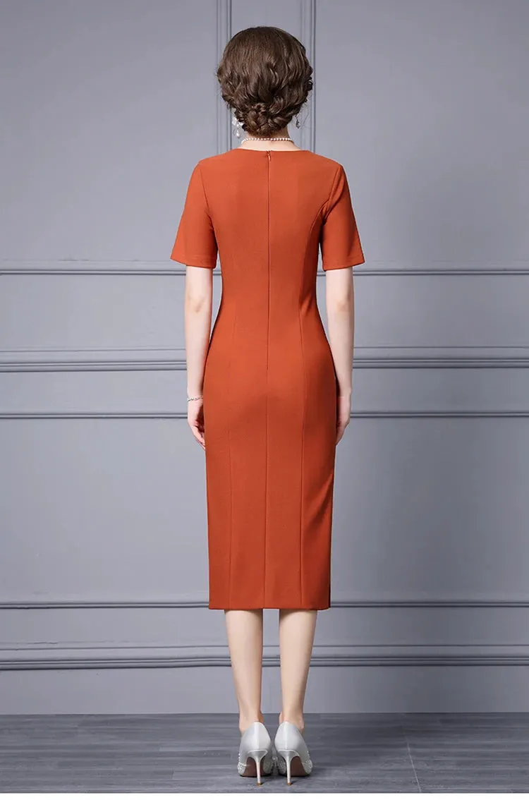 Ezra Short Sleeve Beading & Sequin Elegant  Dress