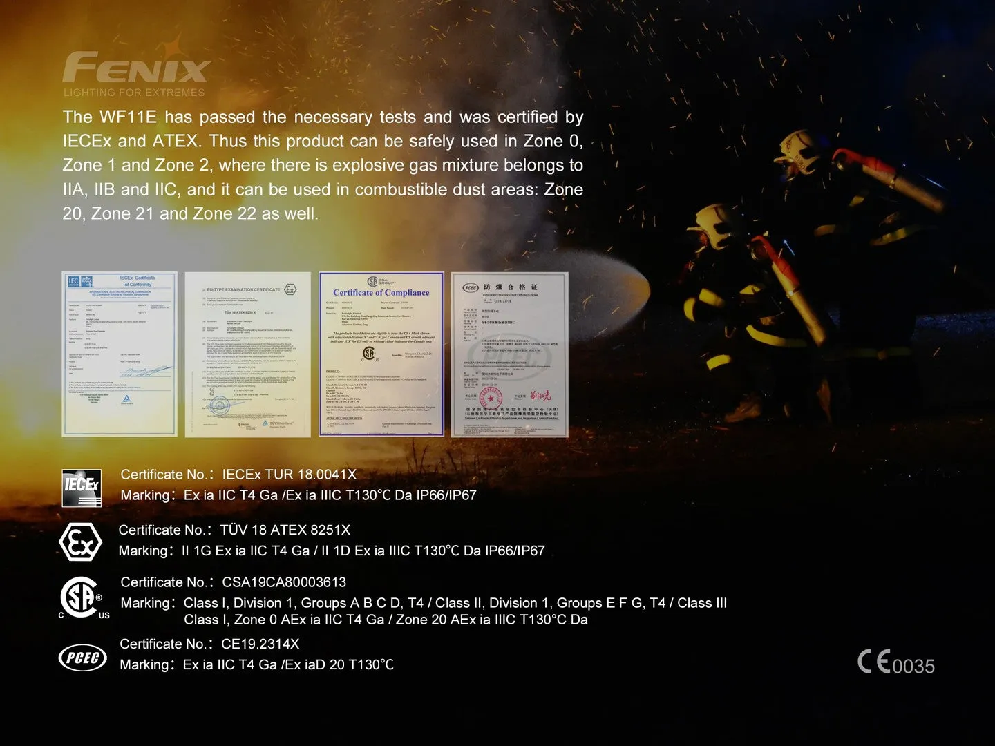 Fenix - Torch WF11E intrinsically safe