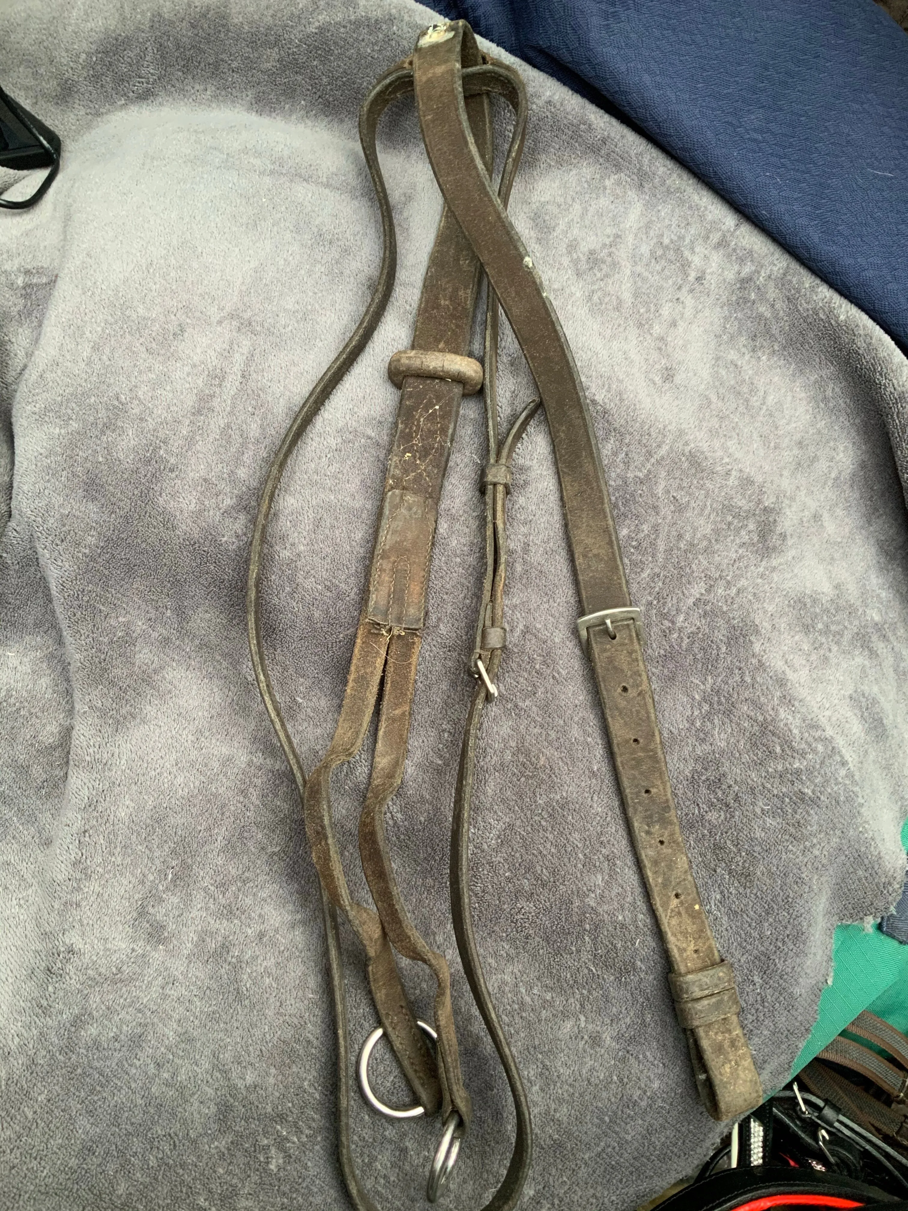 Full size brown leather running martingale FREE DELIVERY