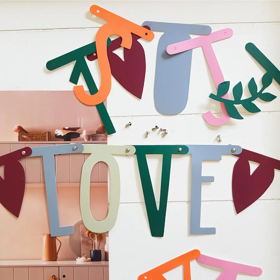 Garland . DIY Letter Banner - Handwriting Style / Boho Chic