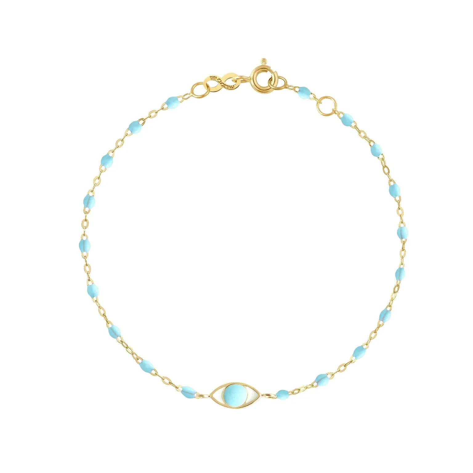 GIGI CLOZEAU- Turquoise Eye Classic Bracelet -14k