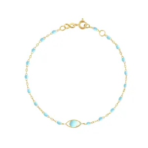 GIGI CLOZEAU- Turquoise Eye Classic Bracelet -14k