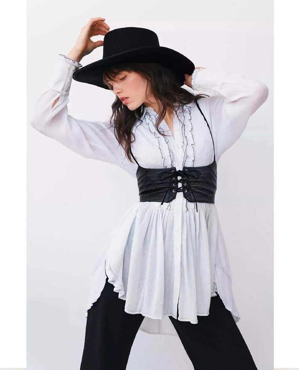 Hastings Corset Belt Black Leather