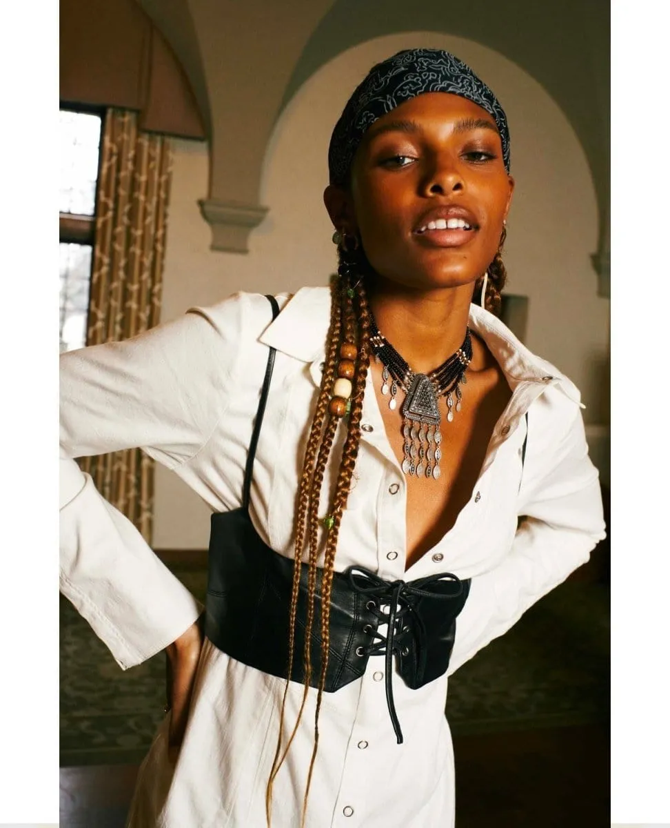 Hastings Corset Belt Black Leather