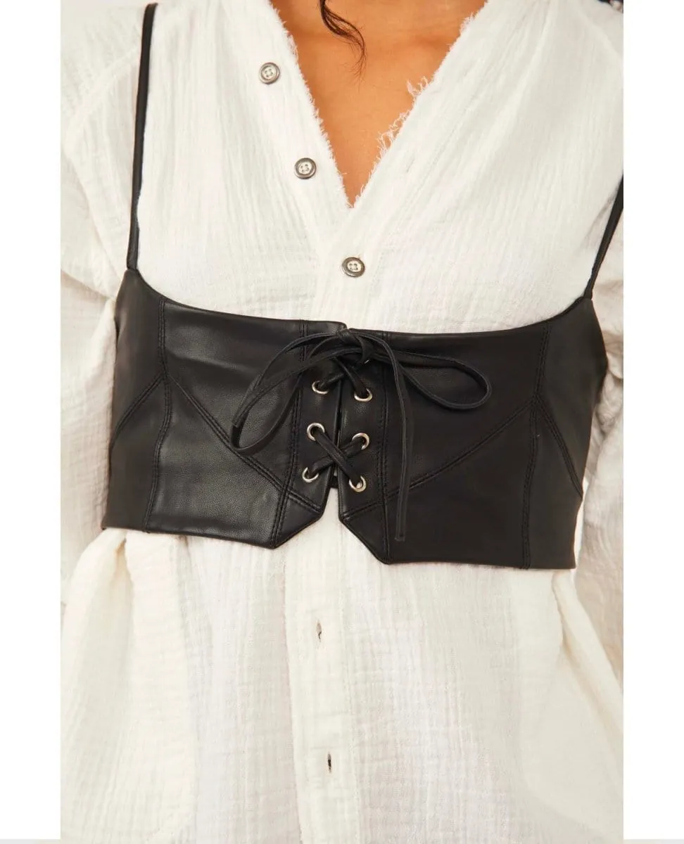 Hastings Corset Belt Black Leather