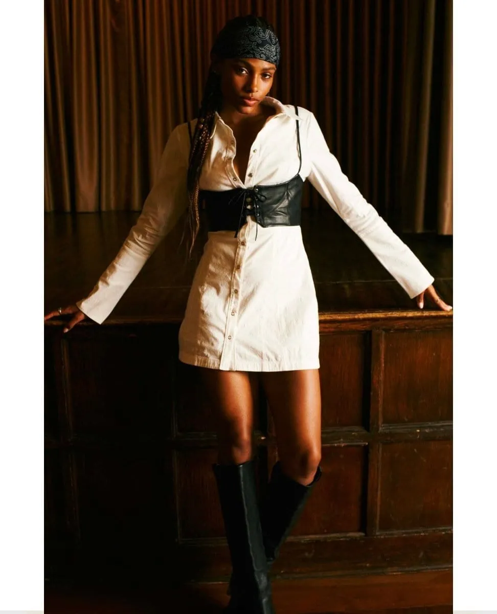 Hastings Corset Belt Black Leather