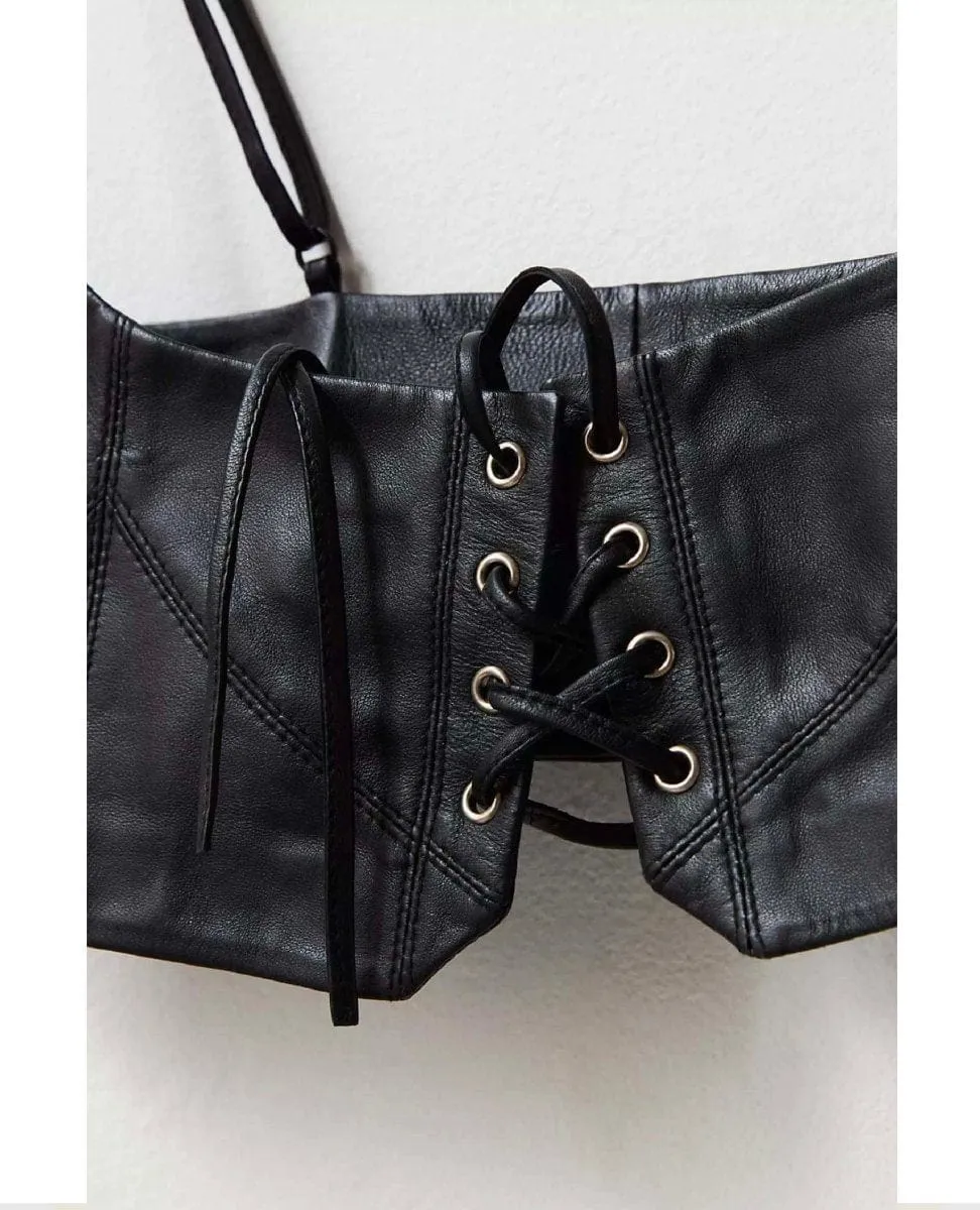 Hastings Corset Belt Black Leather