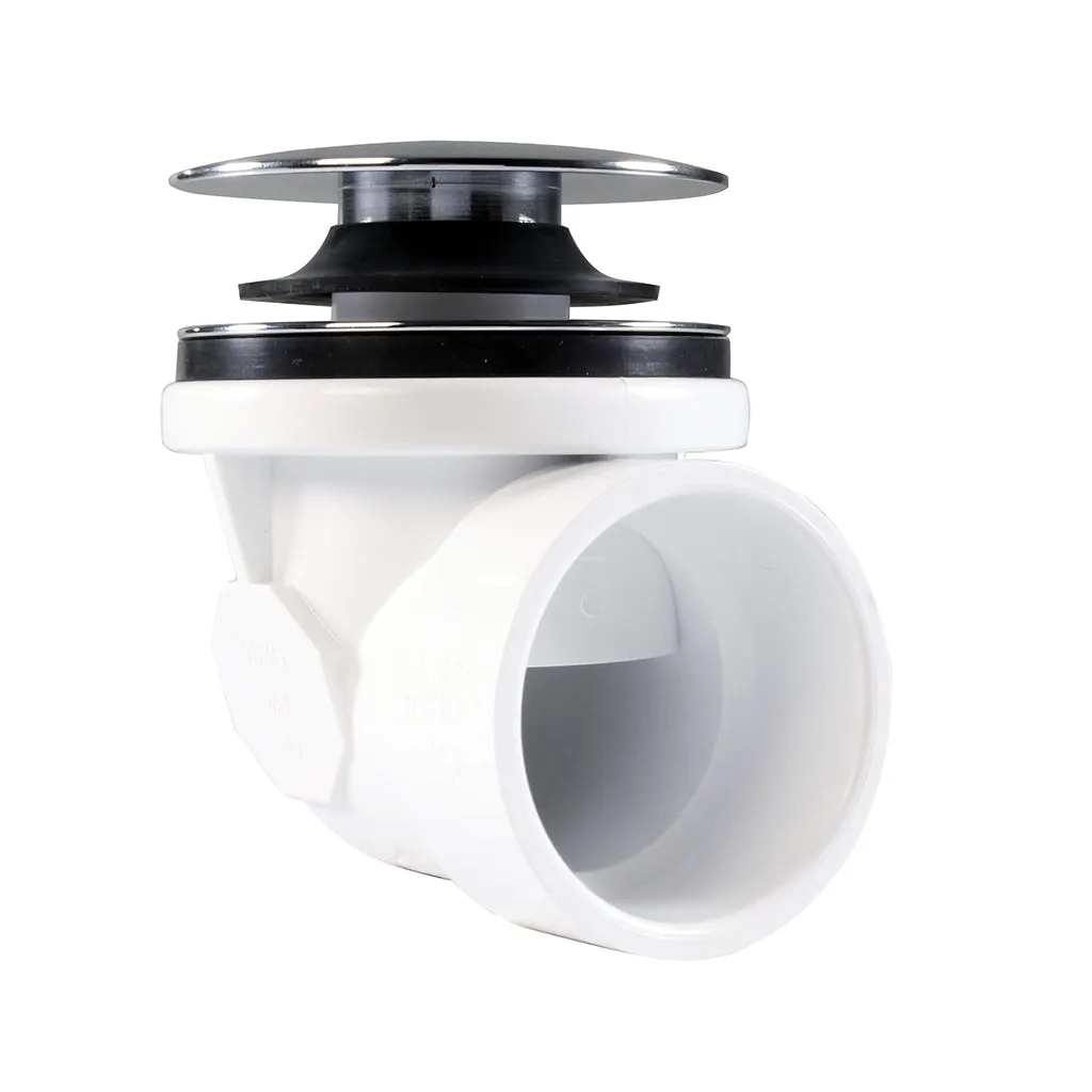 Illusionary Tip-Toe Overflow Tub Drain - Built-In - 11" Pvc/Polished Chrome