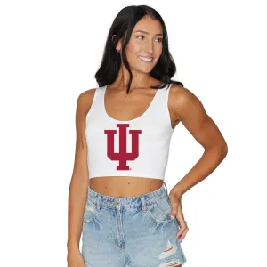 Indiana Hoosiers White Crop Top