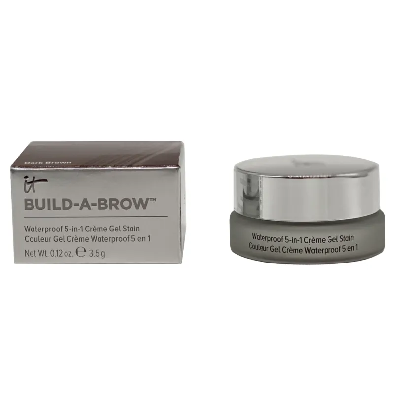 IT Cosmetics Build A Brow Waterproof 5 in 1 Creme Gel Stain - Dark Brown