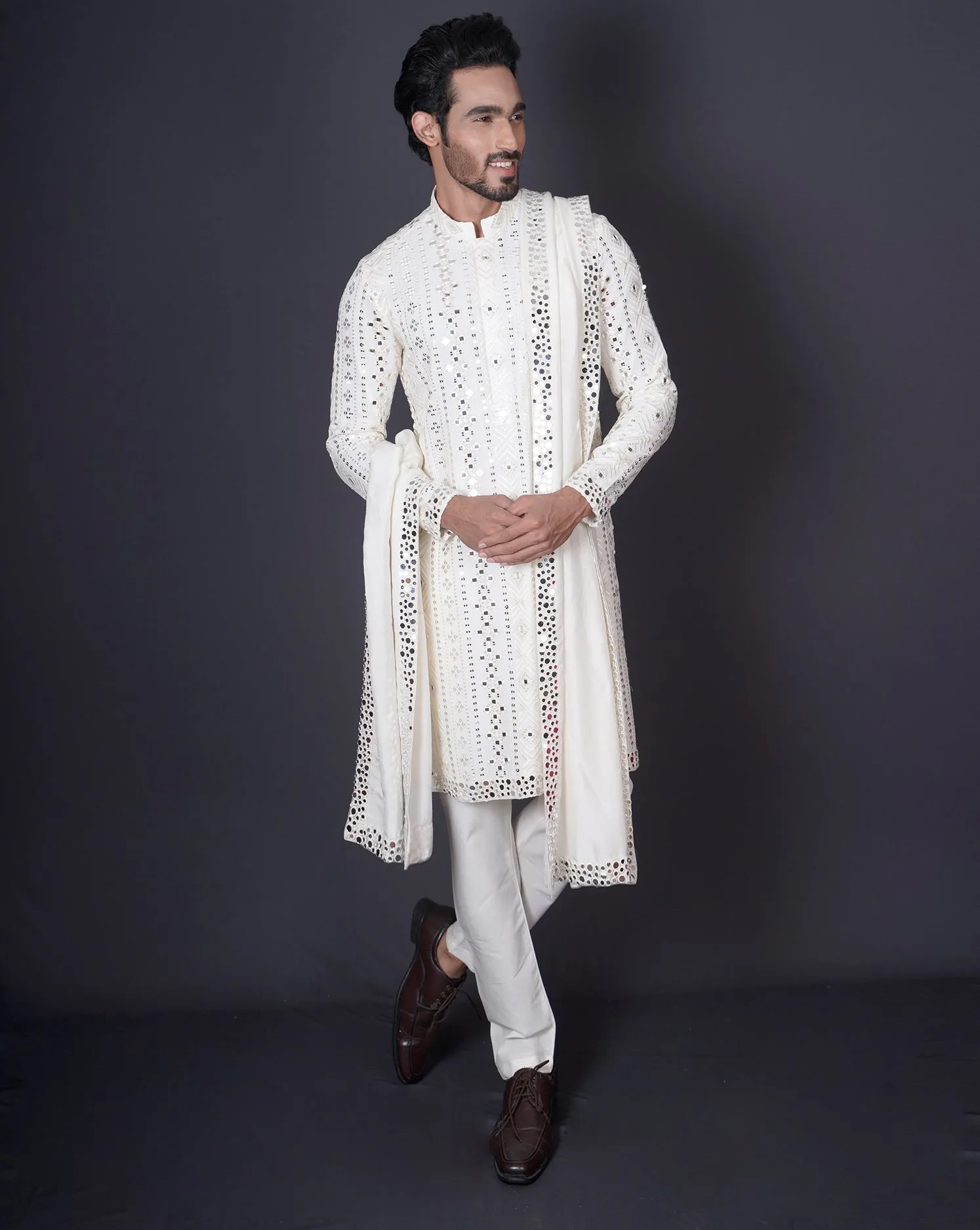 Ivory Mirror Kurta Set
