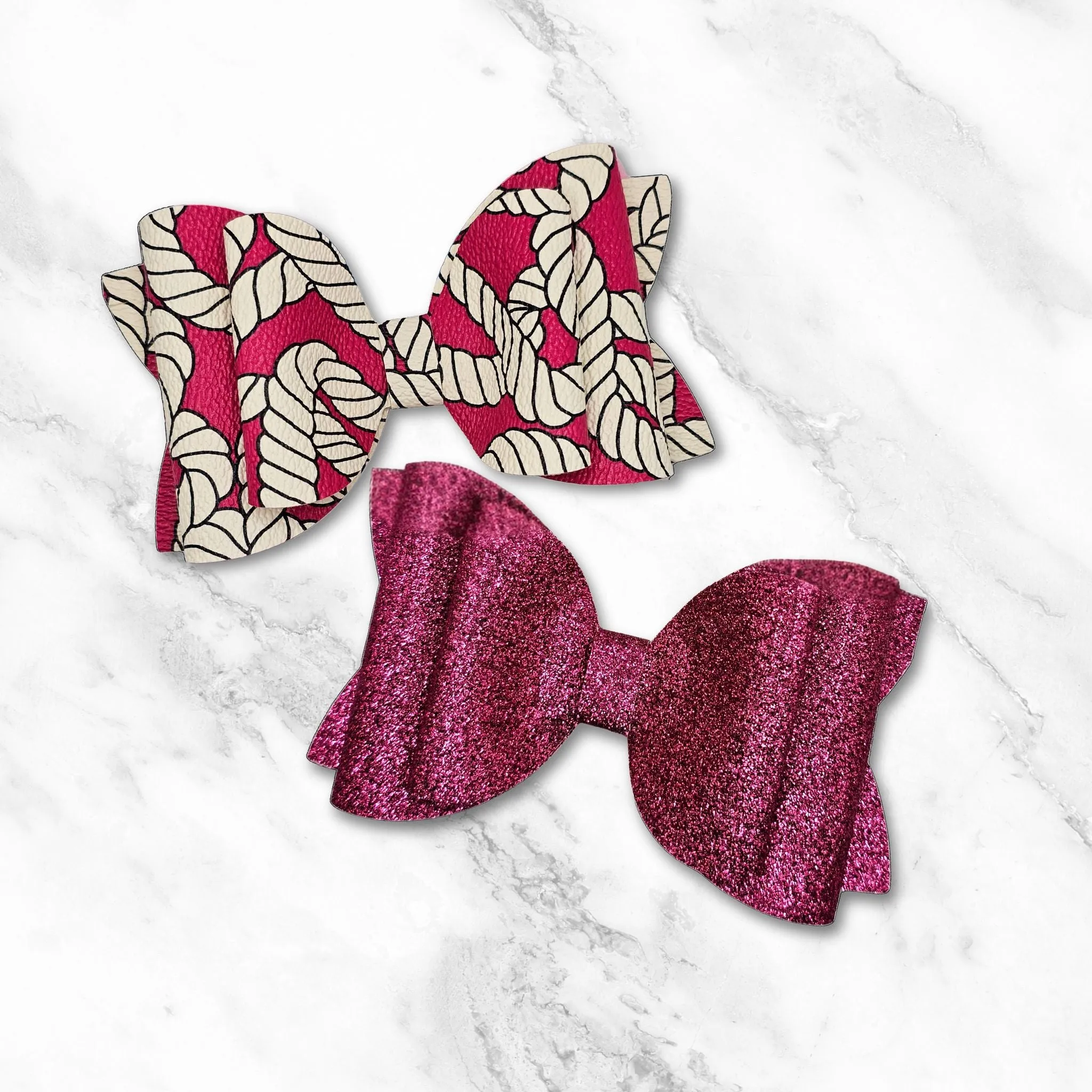 Josie - Love Ropes Faux Leather Hair Bows