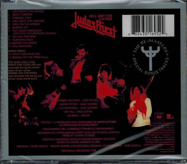 Judas Priest - Hell Bent For Leather [w/ bonus tracks]- New CD