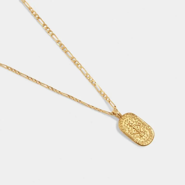 Katie Loxton Waterproof Gold Sagittarius Zodiac Necklace
