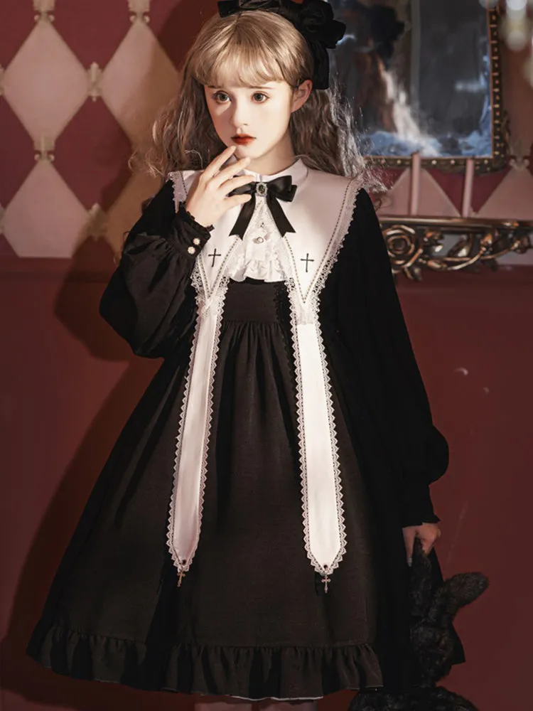Lolita Halloween Classic Elegant Nun Dress   yc28146