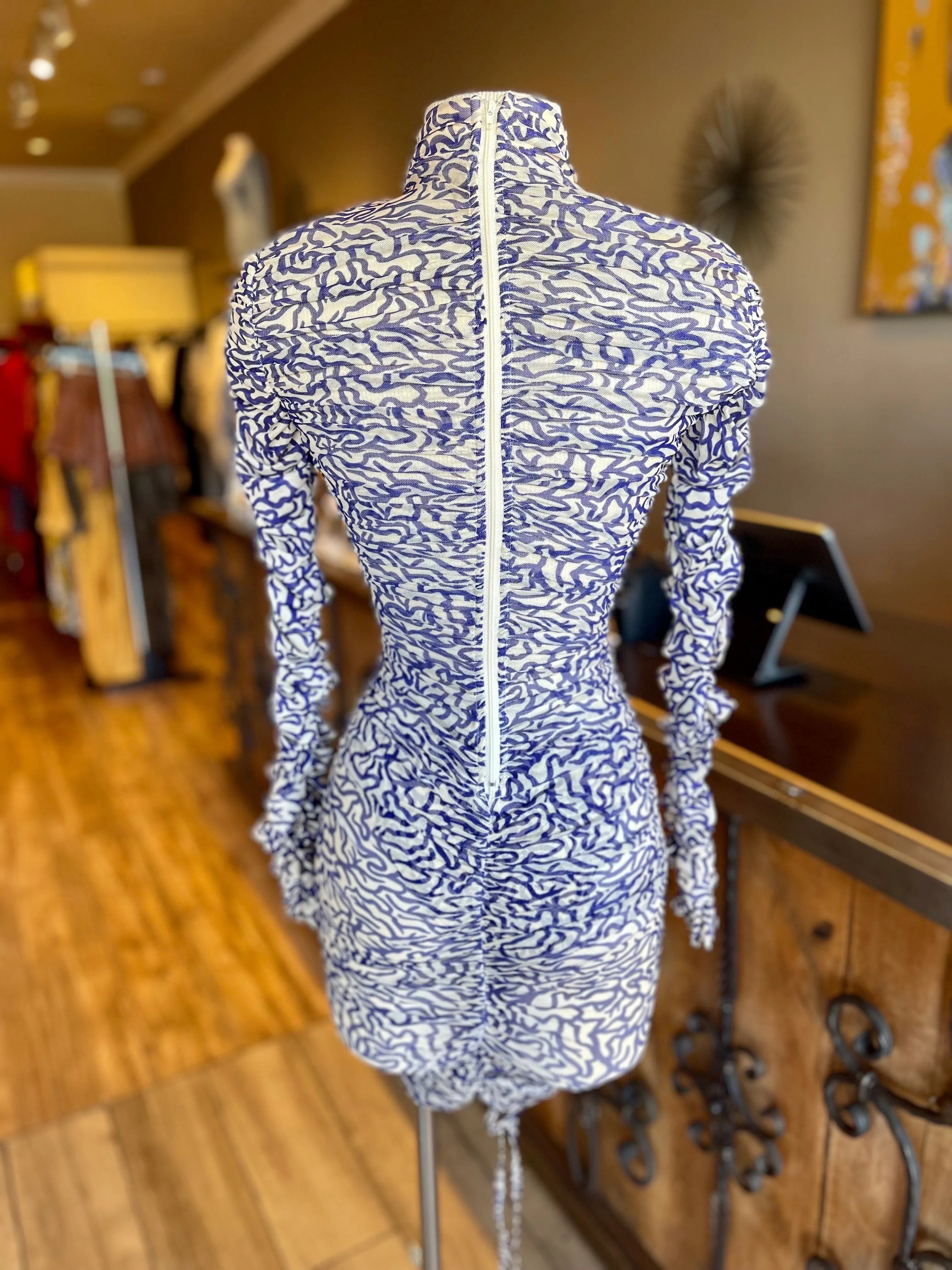 Long Sleeve Lace Scrunge Dress W Panty