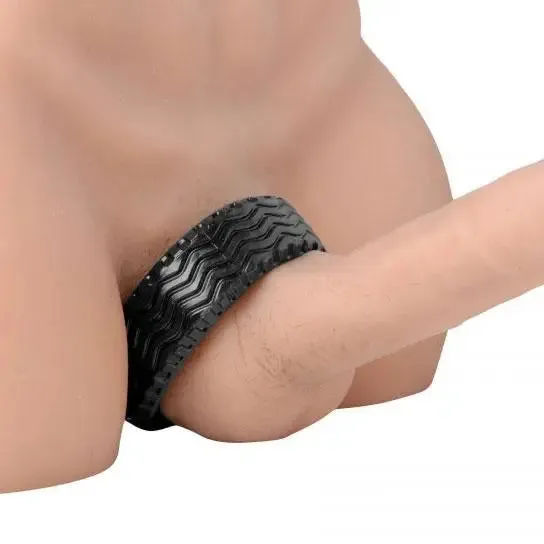 Master Series Tread Ultimate Stretchy Black Tire Cock Ring